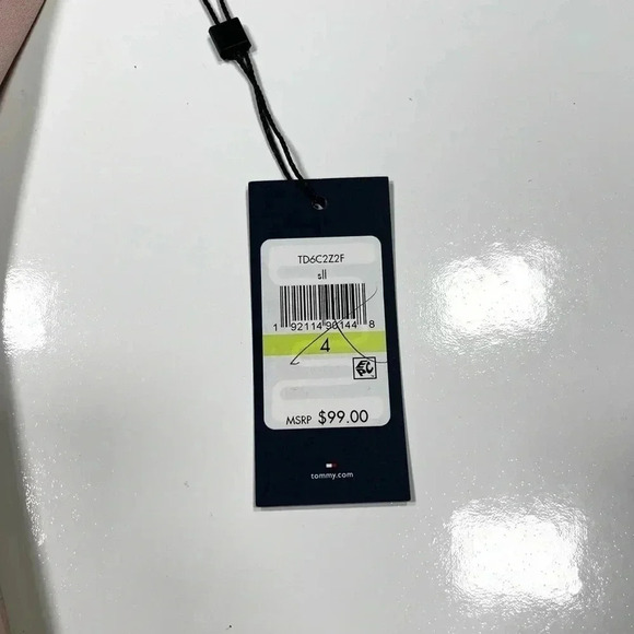 Tommy Hilfiger Dress Pencil Dress Soft Pink Off Shoulder NWT  Size 4 - Picture 5 of 10